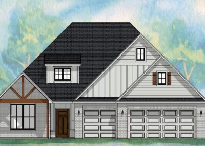 Windsor PI1 Elevation B (1920x1080) V25.1 Home Builders Tyler TX Lion's Reach Homes