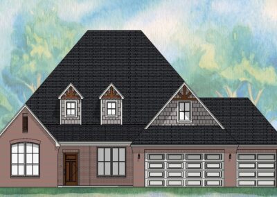 Oxford R31 Elevation A (1920x1080) V25.1 Home Builders Tyler TX Lion's Reach Homes