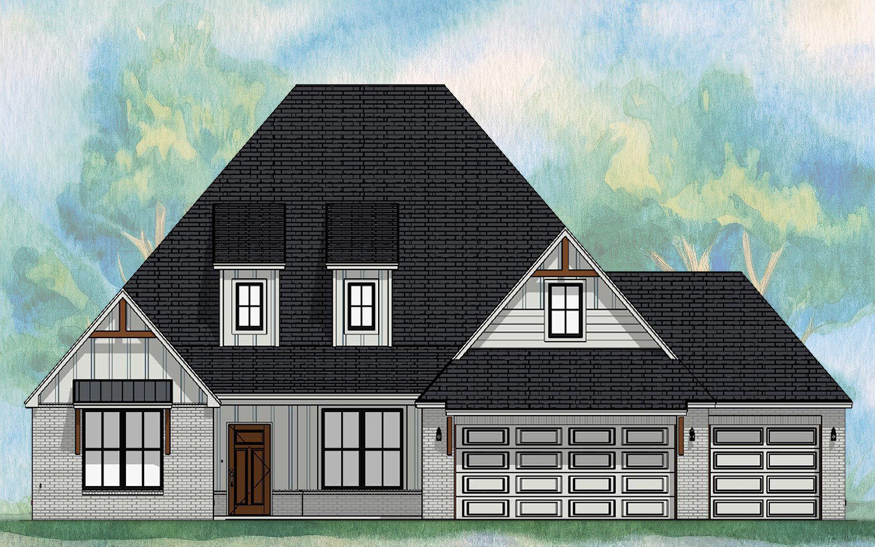 Oxford R31 Elevation B (1920x1080) V25.1 Home Builders Tyler TX Lion's Reach Homes