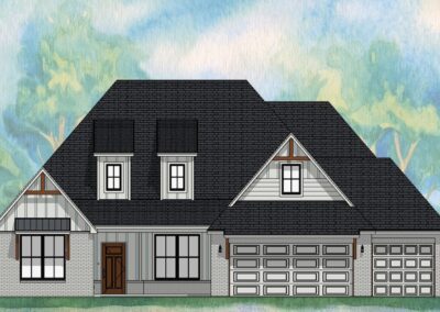 Oxford Elevated R3E Elevation B (1920x1080) V25.1 Home Builders Tyler TX Lion's Reach Homes