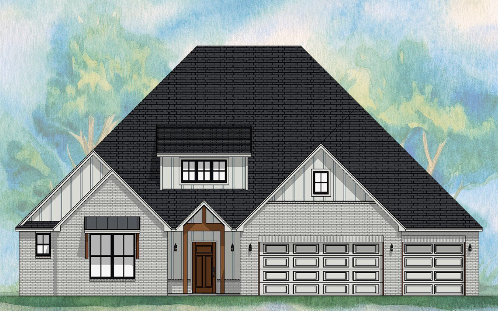Sherwood VA1 Elevation B (1920x1080) V25.1 Home Builders Tyler TX Lion's Reach Homes